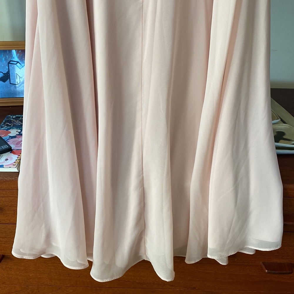 Mori Lee bridesmaid dress. Midi Flutter Sleeve Chiffon Dress - STYLE #21704 - Picture 11 of 16